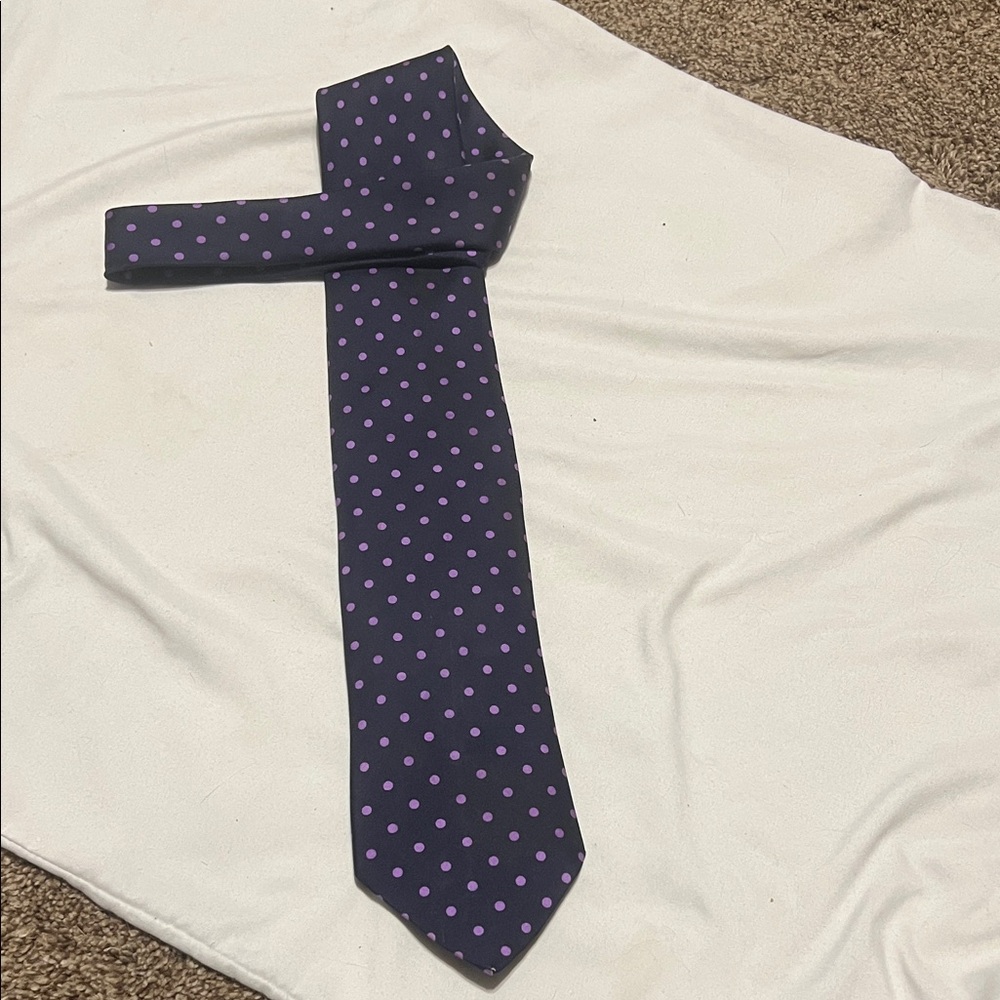 J. McLaughlin polka dot silk tie